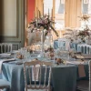 Nappe ronde en tissus D290cm - BLEU CIEL