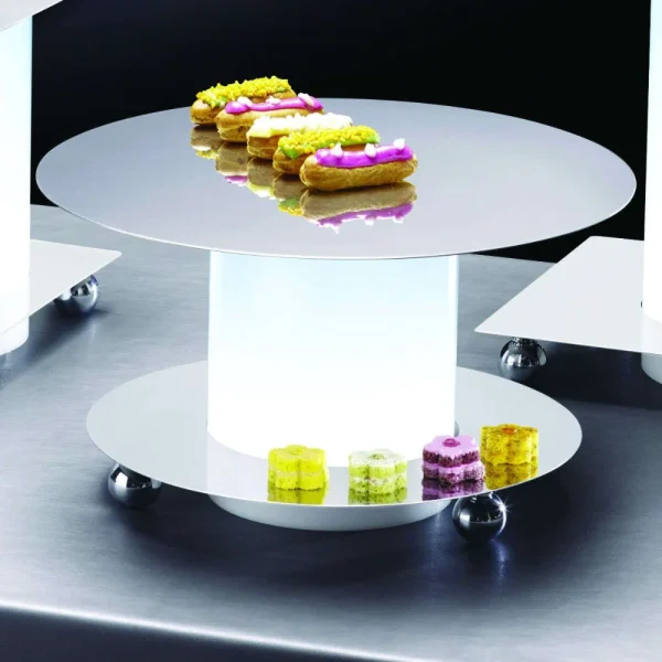 Présentoir buffet lumineux rond Festif Light H19.6cm