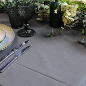 Nappe carrée en tissus 270*270cm -GRIS FER
