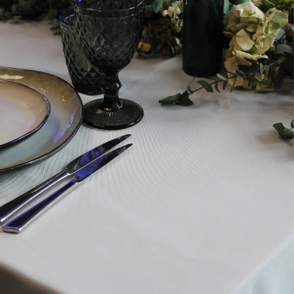 Nappe carrée en tissus 240*240cm -GRIS SOURIS