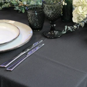 Nappe carrée en tissus 240*240cm -NOIRE