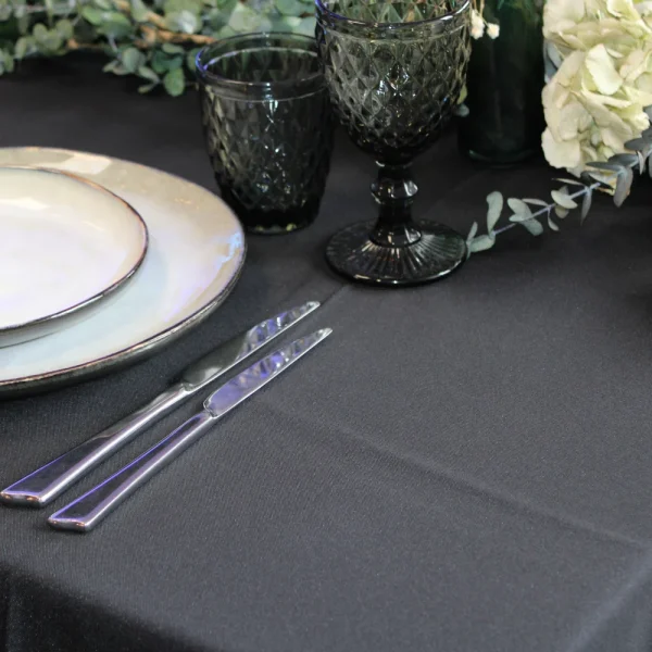 Nappe carrée en tissus 240*240cm -NOIRE