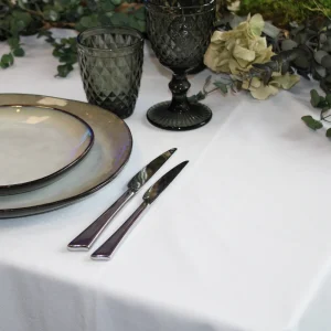 Nappe carrée en tissus 155*155cm -BLANC (petite)