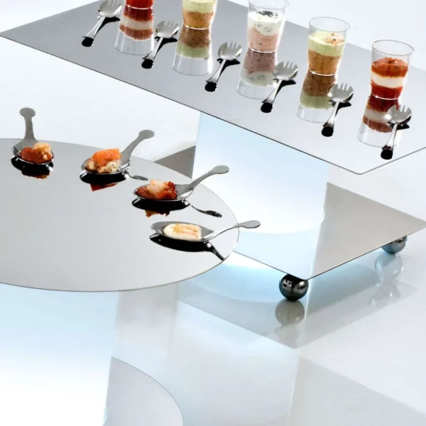 Présentoir buffet lumineux rectangle Festif Light H19.6cm