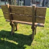 Banc en bois -ALSACIEN avec accoudoirs en fer forgé (2 places)