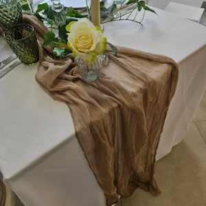 Chemin de table Cheesecloth- TAUPE