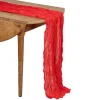 Chemin de table Cheesecloth- ROUGE