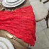 Chemin de table Cheesecloth- ROUGE