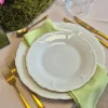 Assiette plate rétro bords dorés -LOUISE D27.5cm