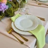 Assiette plate rétro bords dorés -LOUISE D27.5cm