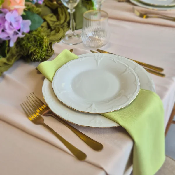 Assiette plate rétro bords dorés -LOUISE D27.5cm