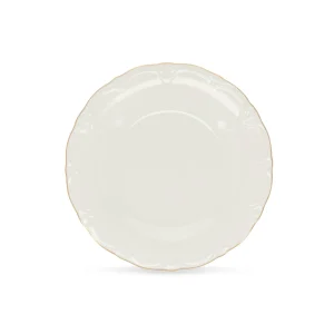 Assiette plate rétro bords dorés -LOUISE D27.5cm