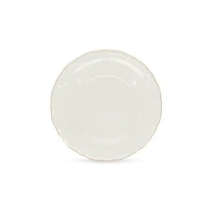 Assiette plate rétro bords dorés -LOUISE D27.5cm