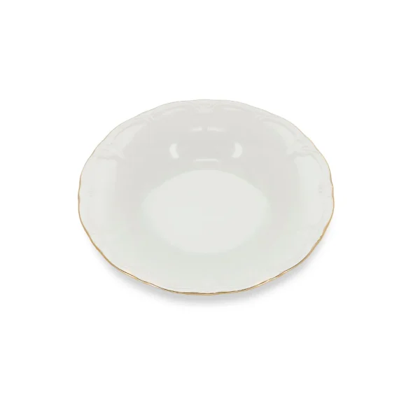 Assiette plate rétro bords dorés -LOUISE D27.5cm