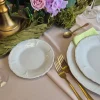 Assiette plate rétro bords dorés -LOUISE D27.5cm
