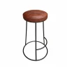 Tabouret métallique ARIA en simili cuir- VINTAGE