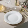 Assiette plate rétro bords dorés -LOUISE D27.5cm