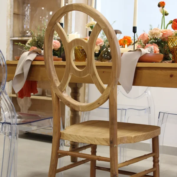 Chaise Médaillon en bois WENDY 3